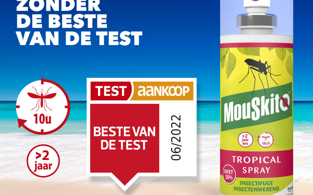 Mouskito Tropical spray = BESTE van de test